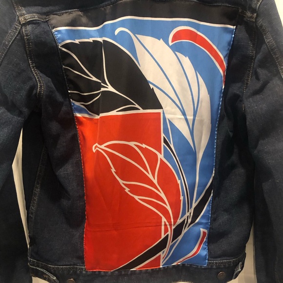 Upcycle Denim Jean Jacket M - Picture 4 of 9